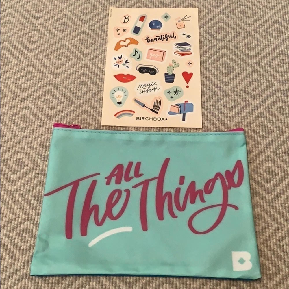 New Birchbox makeup bag and stickers